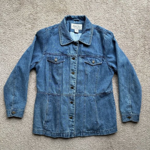 St. John's Bay Jackets & Blazers - St Johns Bay lined Denim Jacket - Womens Large